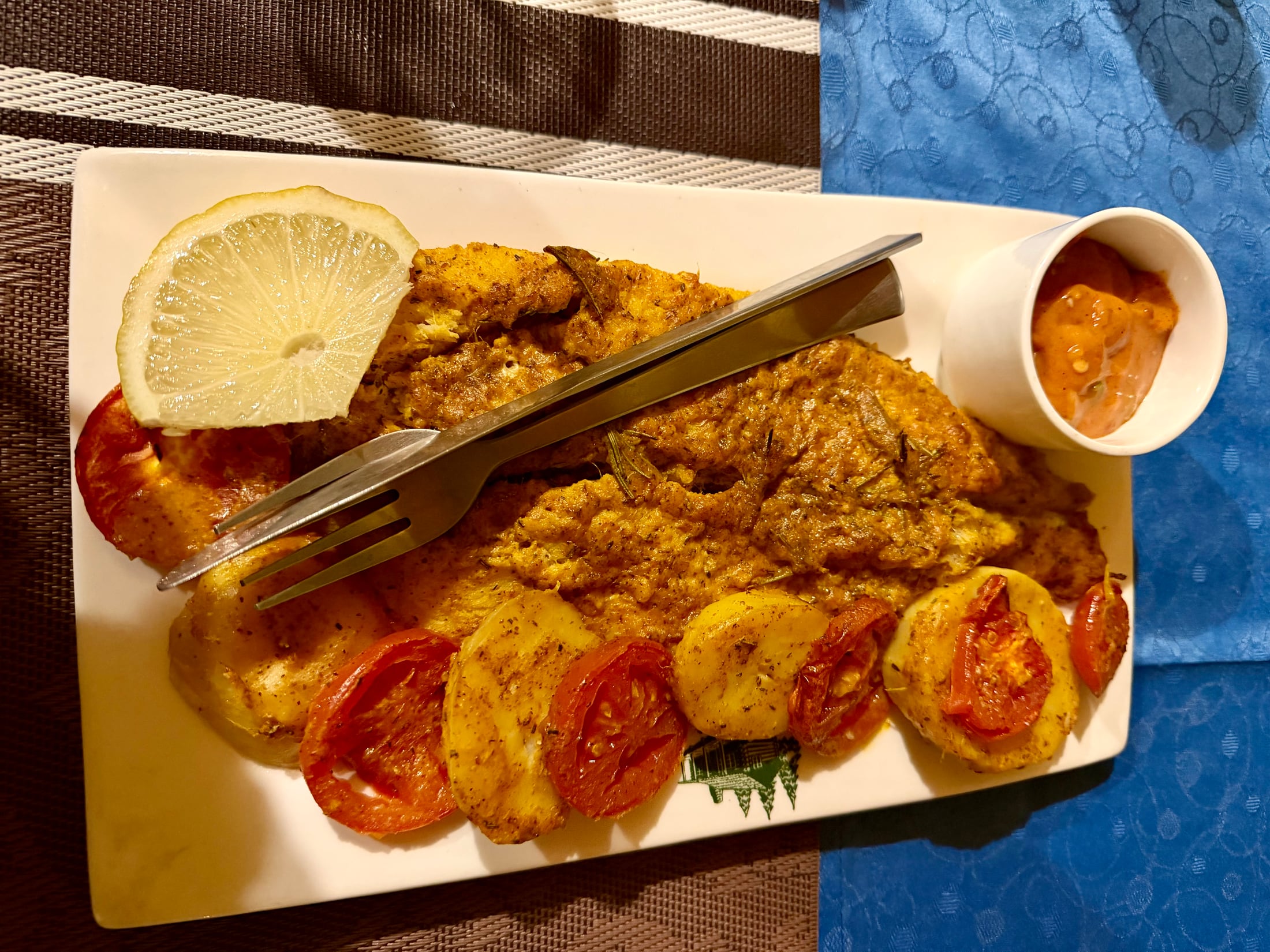A wholesome meal served at WhiteStone Cottages